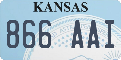 KS license plate 866AAI