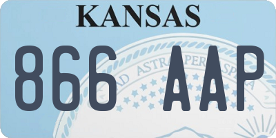 KS license plate 866AAP