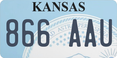 KS license plate 866AAU