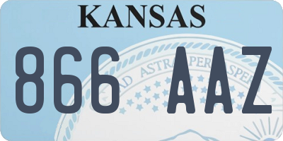KS license plate 866AAZ