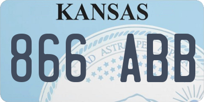 KS license plate 866ABB