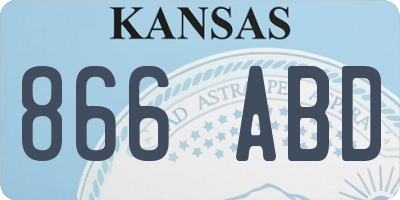 KS license plate 866ABD