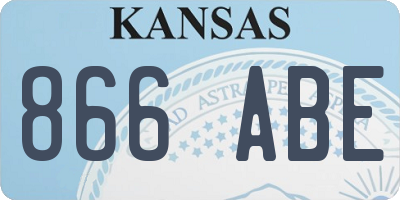 KS license plate 866ABE