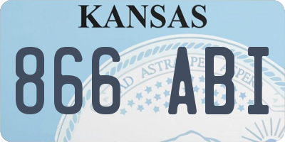KS license plate 866ABI