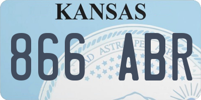 KS license plate 866ABR