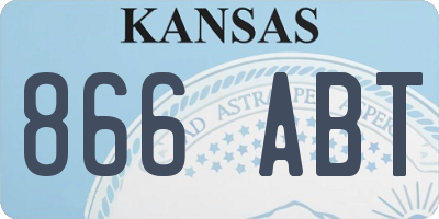 KS license plate 866ABT