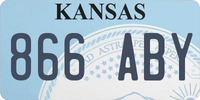 KS license plate 866ABY