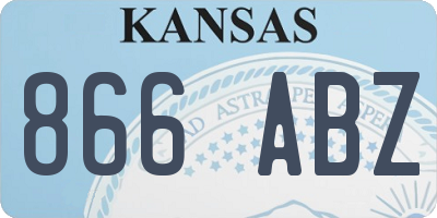 KS license plate 866ABZ