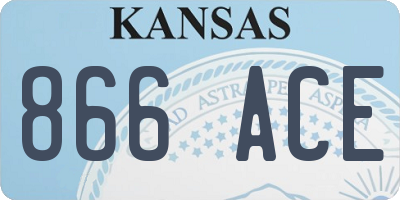 KS license plate 866ACE