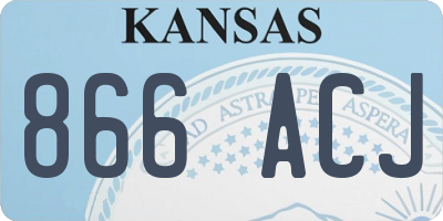 KS license plate 866ACJ