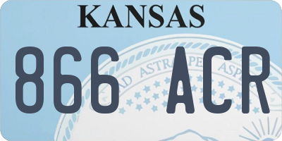 KS license plate 866ACR