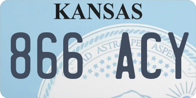 KS license plate 866ACY
