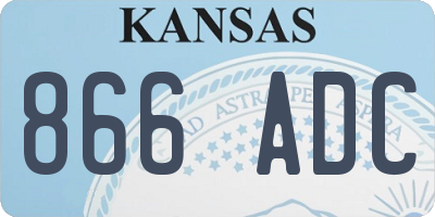 KS license plate 866ADC