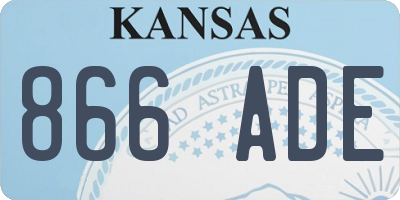 KS license plate 866ADE