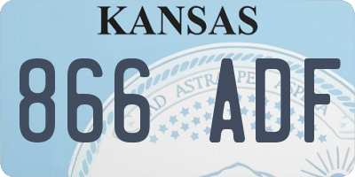 KS license plate 866ADF