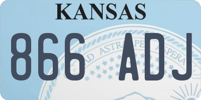 KS license plate 866ADJ