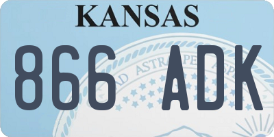 KS license plate 866ADK