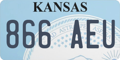 KS license plate 866AEU