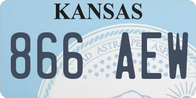 KS license plate 866AEW