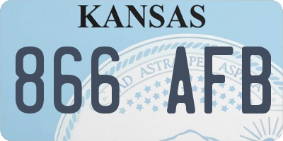 KS license plate 866AFB