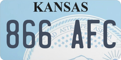 KS license plate 866AFC