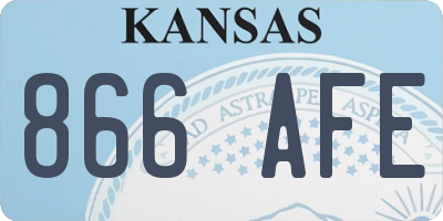 KS license plate 866AFE