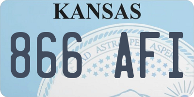 KS license plate 866AFI