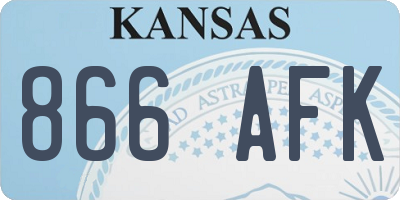 KS license plate 866AFK