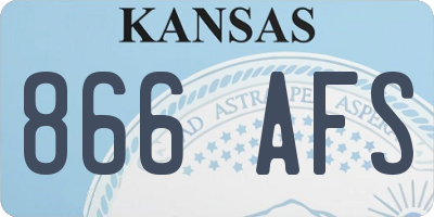 KS license plate 866AFS