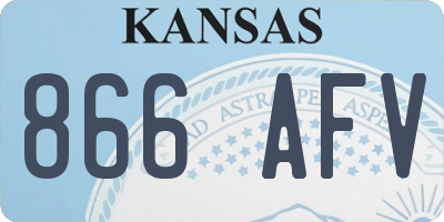 KS license plate 866AFV