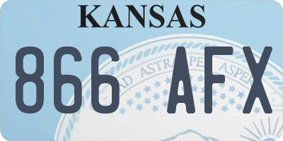 KS license plate 866AFX