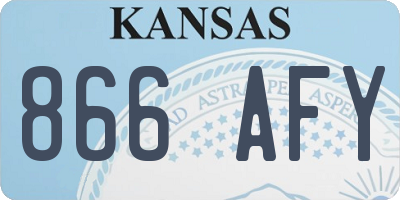 KS license plate 866AFY