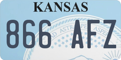 KS license plate 866AFZ