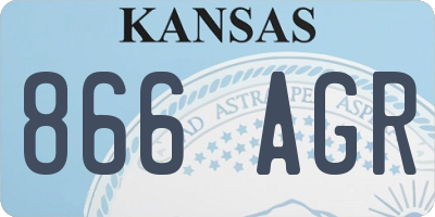 KS license plate 866AGR