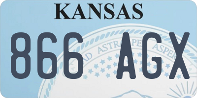 KS license plate 866AGX