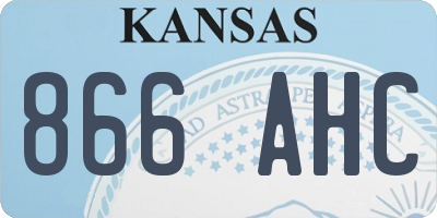 KS license plate 866AHC