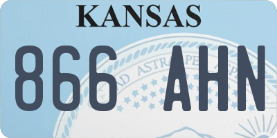 KS license plate 866AHN