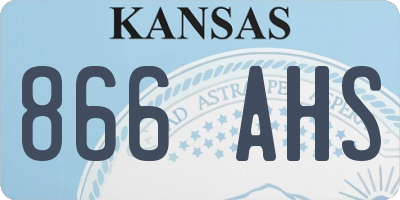KS license plate 866AHS