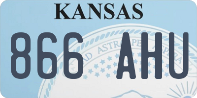 KS license plate 866AHU