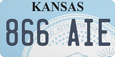 KS license plate 866AIE