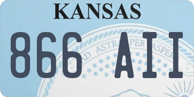 KS license plate 866AII
