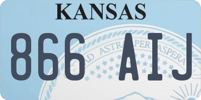 KS license plate 866AIJ