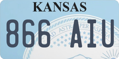 KS license plate 866AIU