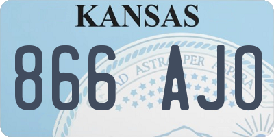 KS license plate 866AJO