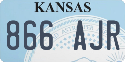KS license plate 866AJR