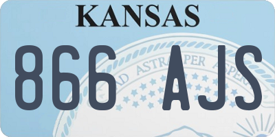 KS license plate 866AJS