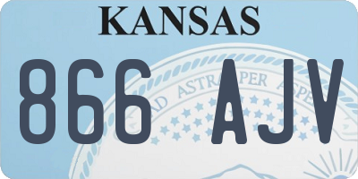 KS license plate 866AJV