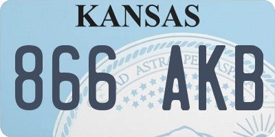 KS license plate 866AKB