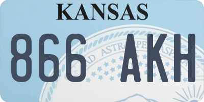 KS license plate 866AKH