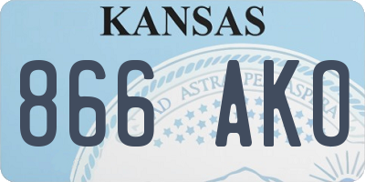 KS license plate 866AKO
